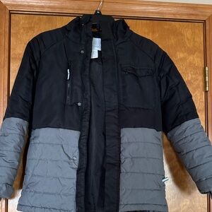 Falls Creek Black and Gray Kids Puffer Jacket
